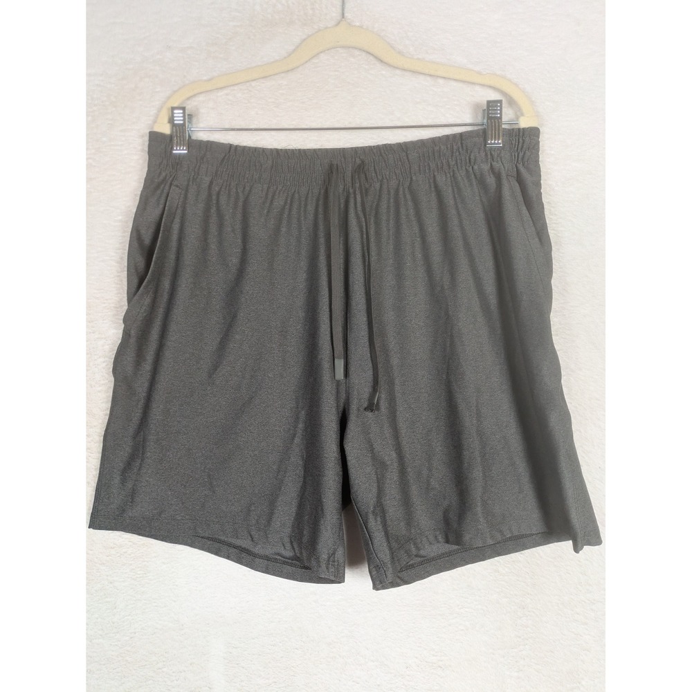 Old Navy Active Shorts Men's Large Gray Go-Dry Cool KnitTech Stretch Athletic